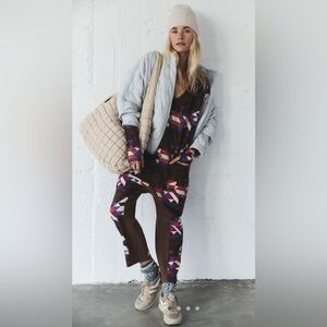 NWOT Free People Movement Hot Shot Long Sleeve Printed Onesie